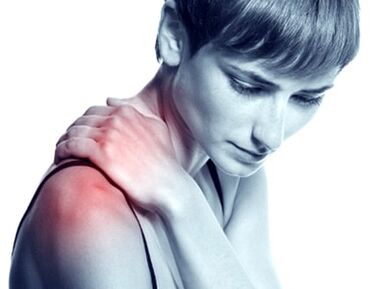 zafi a cikin kafada haɗin gwiwa saboda arthrosis